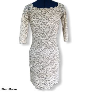 White House Black Market | Cream Lace Dress